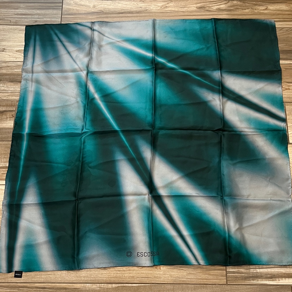 Escossa Teal And Gray Scarf